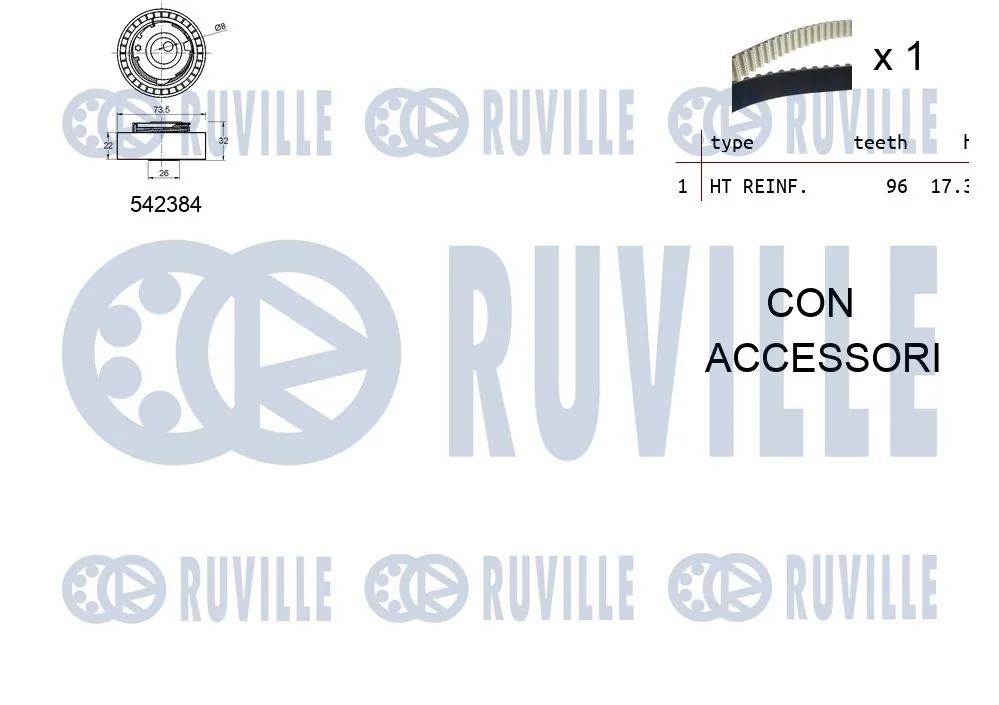 550340 Ruville Комплект ремня ГРМ