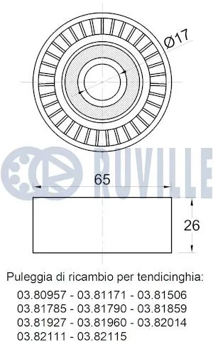 541656 Ruville Ролик натяжителя ремня агрегатов