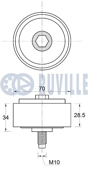 542711 Ruville Ролик приводного ремня, паразитный