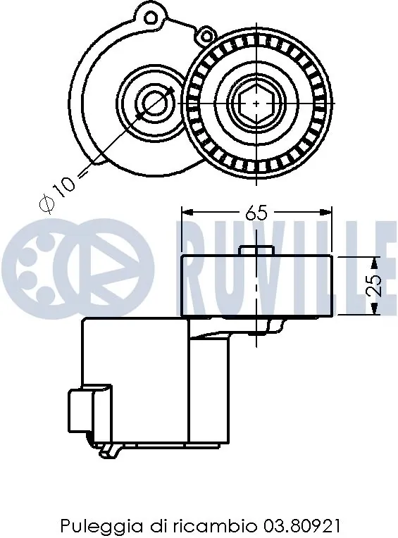 Купить MPQ1164 Magneti Marelli Натяжной ролик