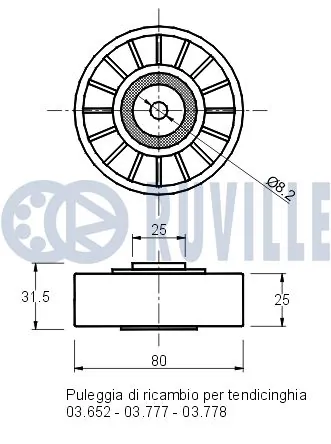 540062 Ruville Ролик натяжителя ремня агрегатов