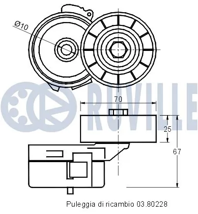 540946 Ruville Ролик натяжителя ремня агрегатов