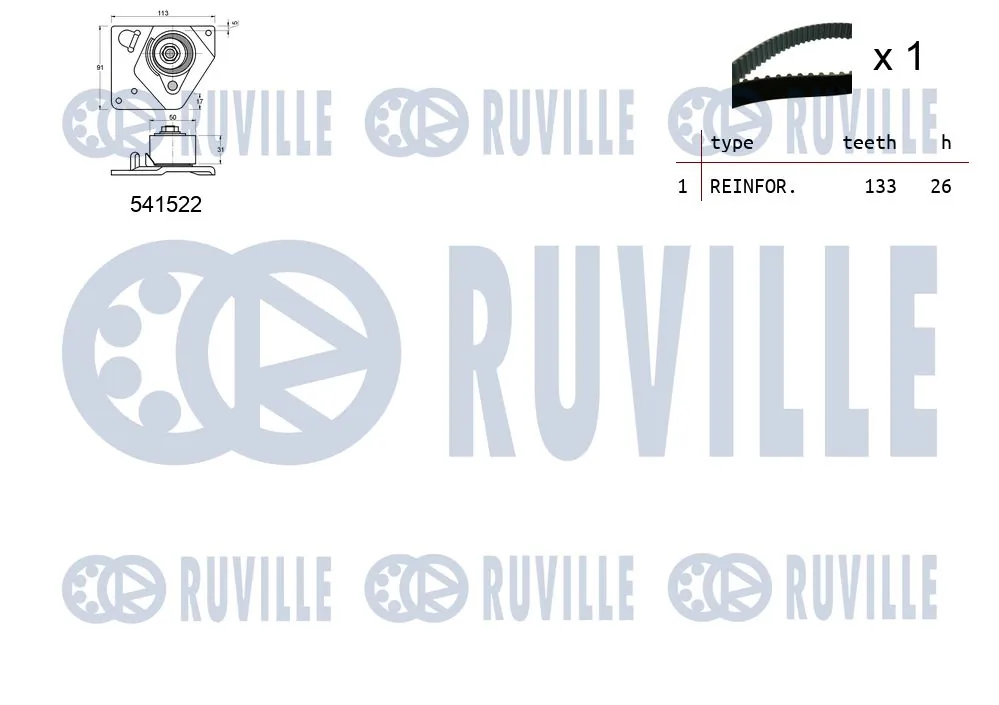 550128 Ruville Комплект ремня ГРМ