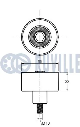 541903 Ruville Ролик приводного ремня, паразитный