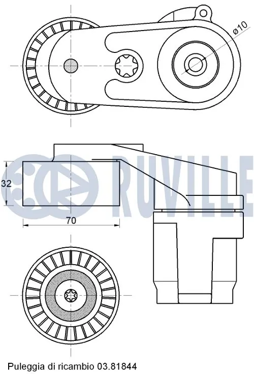 542544 Ruville Натяжитель клинового ремня