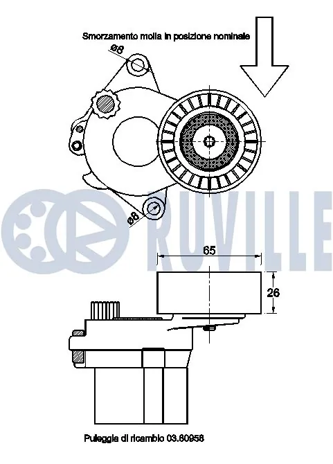 542629 Ruville Натяжитель клинового ремня