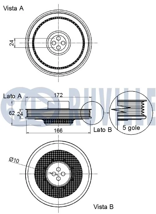 520391 Ruville Шкив коленчатого вала