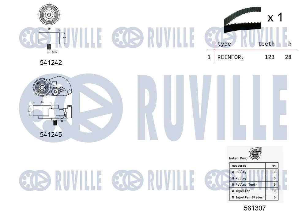 5502751 Ruville Комплект ремня ГРМ