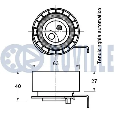 540552 Ruville Ролик натяжителя ремня ГРМ