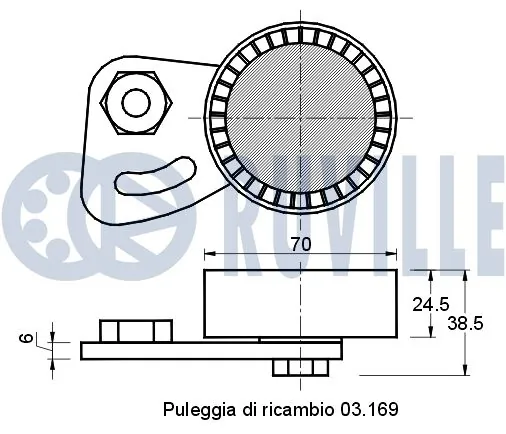 540813 Ruville Натяжитель клинового ремня