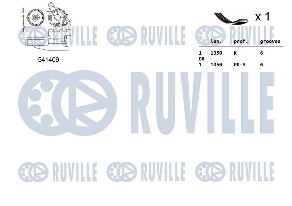 570089 Ruville Ремень приводной, комплект