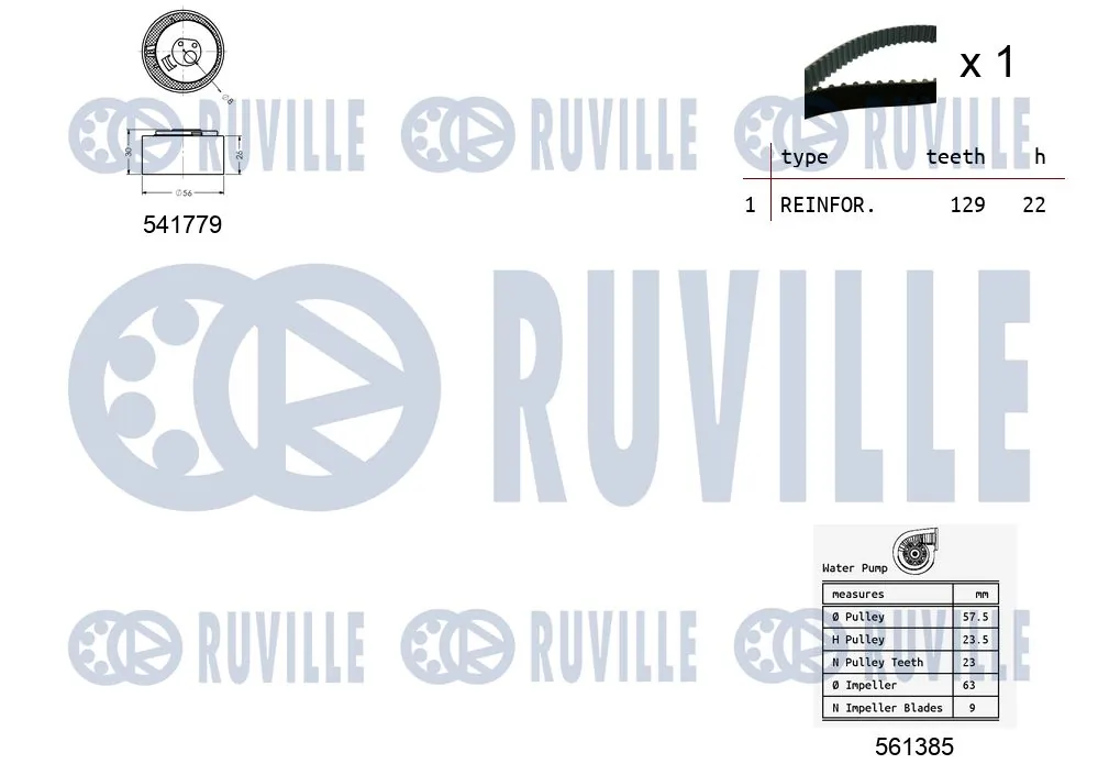 5502642 Ruville Комплект ремня ГРМ