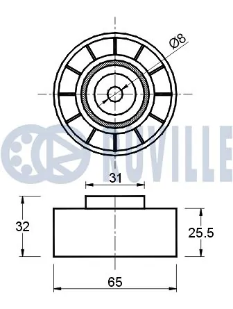 541134 Ruville Ролик приводного ремня, паразитный