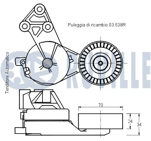 541456 Ruville Натяжитель клинового ремня