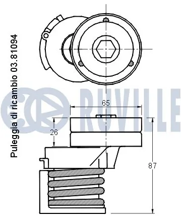 541792 Ruville Ролик натяжителя ремня агрегатов