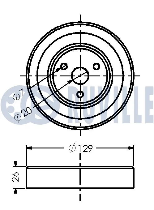542392 Ruville Шкив водяной помпы