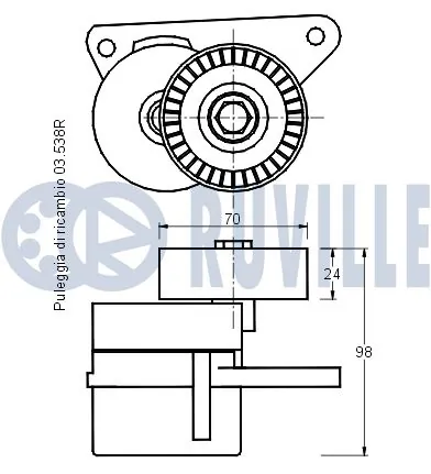 540828 Ruville Натяжитель клинового ремня