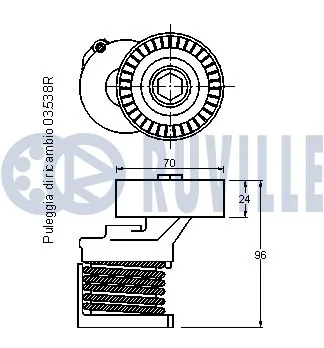 541106 Ruville Натяжитель клинового ремня