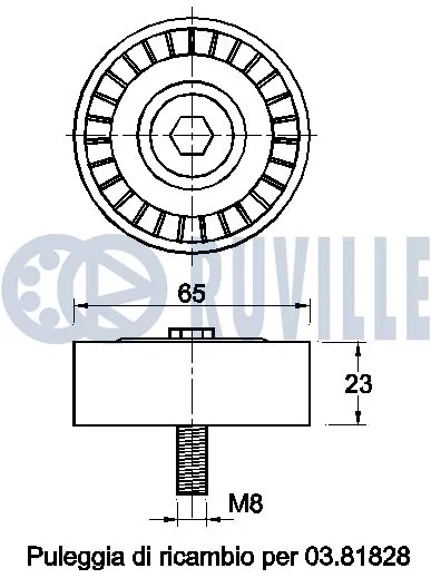 542302 Ruville Ролик приводного ремня, паразитный