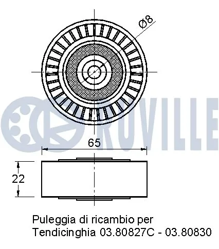 541523 Ruville Ролик приводного ремня, паразитный