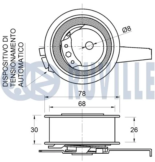 Ролик натяжителя ремня ГРМ на Volkswagen Transporter T6 SGA, SGH, SHA, SHH