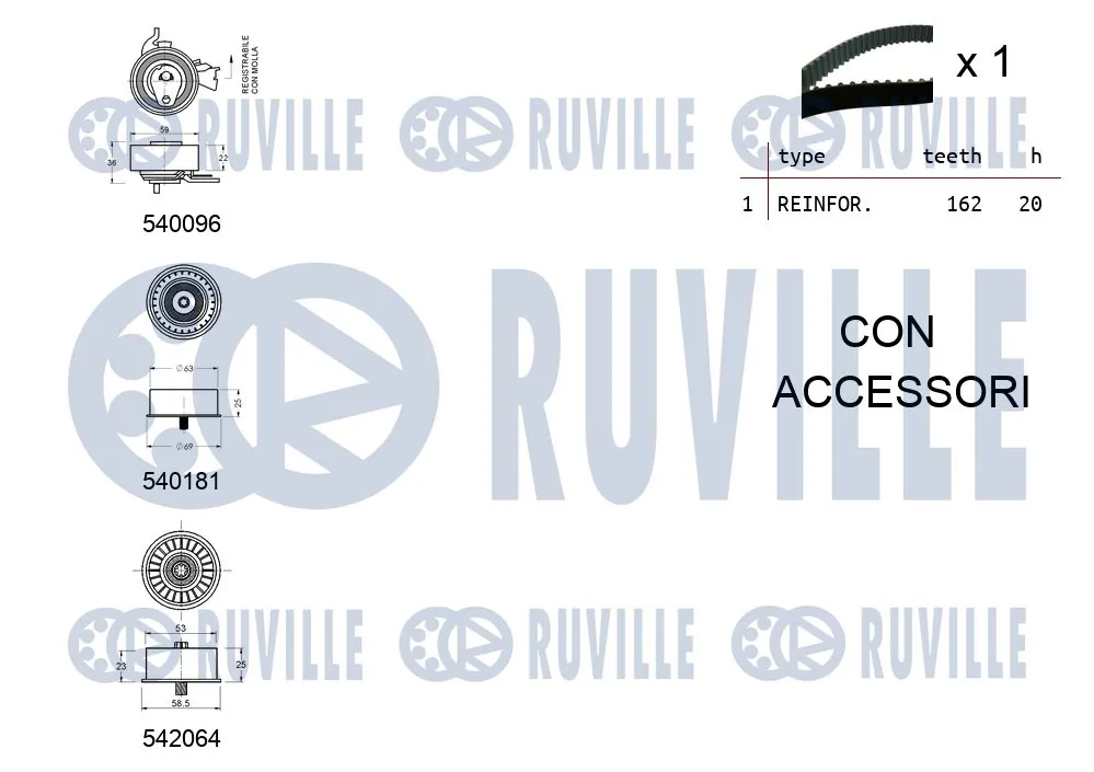 550317 Ruville Комплект ремня ГРМ