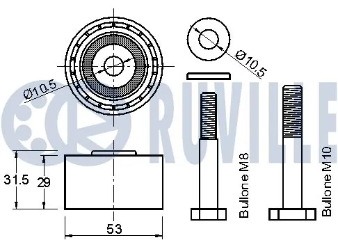 541444 Ruville Паразитный ведущий ролик