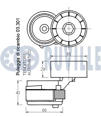 541658 Ruville Ролик натяжителя ремня агрегатов