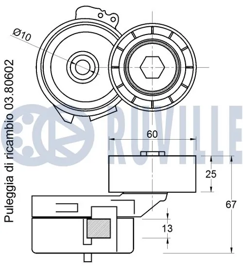 541024 Ruville Натяжитель клинового ремня