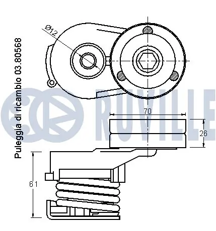 Натяжной ролик Opel 897264513 цена, от 12.09 USD
