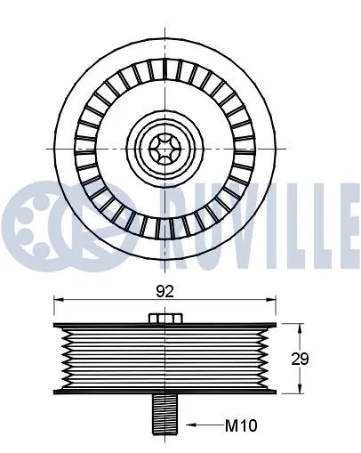 541663 Ruville Ролик приводного ремня, паразитный