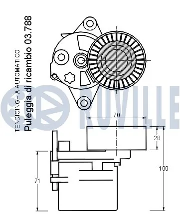 540752 Ruville Ролик натяжителя ремня агрегатов