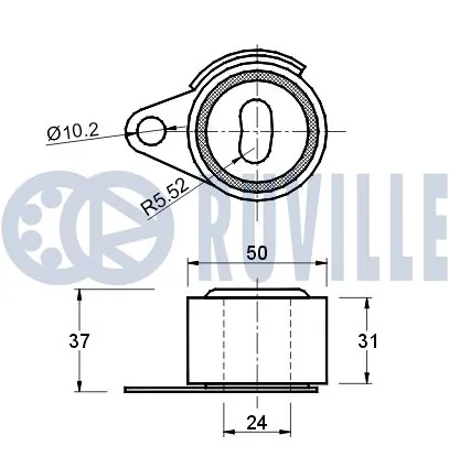 540078 Ruville Ролик натяжителя ремня ГРМ