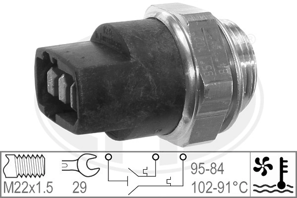 Sensor de temperatura do fluido de esfriamento (de ativação de ventilador do radiador) Audi A8 4D2, 4D8