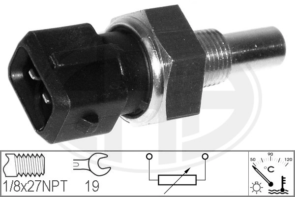 Sensor de temperatura do fluido de esfriamento Ford Escort 5 GAL