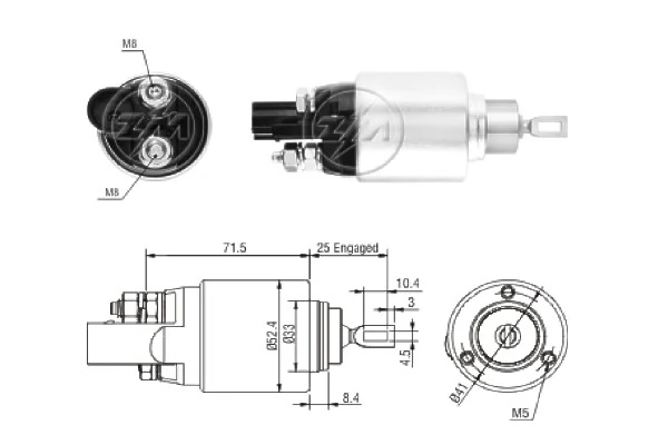 Relê retrator do motor de arranco Audi A6 4F2