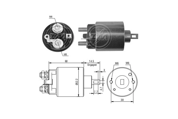 Втягивающее реле стартера SS4047P AS/Auto Storm