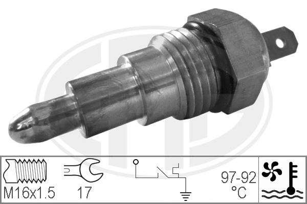 Sensor de temperatura do fluido de esfriamento (de ativação de ventilador do radiador) Mazda 626 2 GC