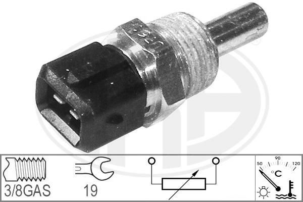 Sensor de temperatura do fluido de esfriamento Mitsubishi Montero K8, K9