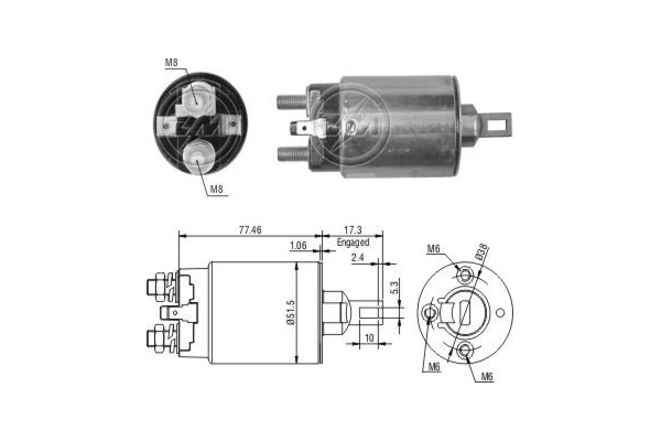 Втягивающее реле стартера SS5135S AS/Auto Storm