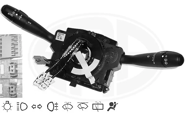 Comutador instalado na coluna da direção, montado Citroen Berlingo MF