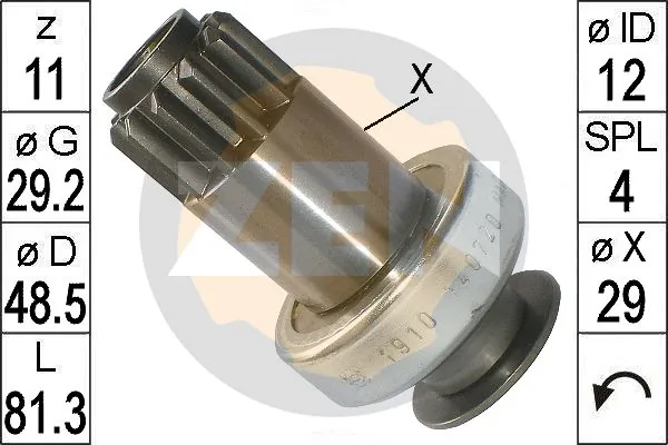 Roda-livre do motor de arranco KIA Sorento 1 JC