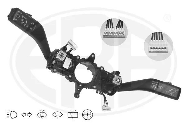 Comutador instalado na coluna da direção, montado Volkswagen Tiguan 1 5N1, 5N2