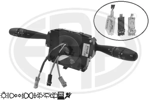 Comutador instalado na coluna da direção, montado Peugeot 407 6D