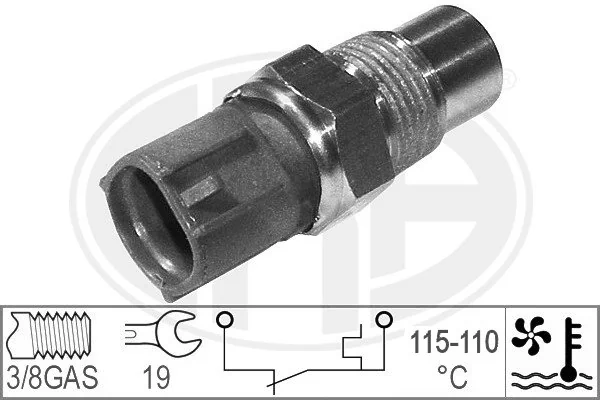 Sensor de temperatura do fluido de esfriamento (de ativação de ventilador do radiador) Mitsubishi Pajero V2W, V4W