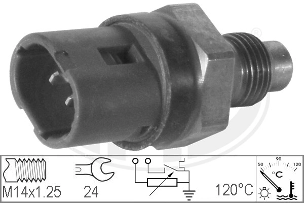 Sensor de temperatura do fluido de esfriamento Renault 21 S48