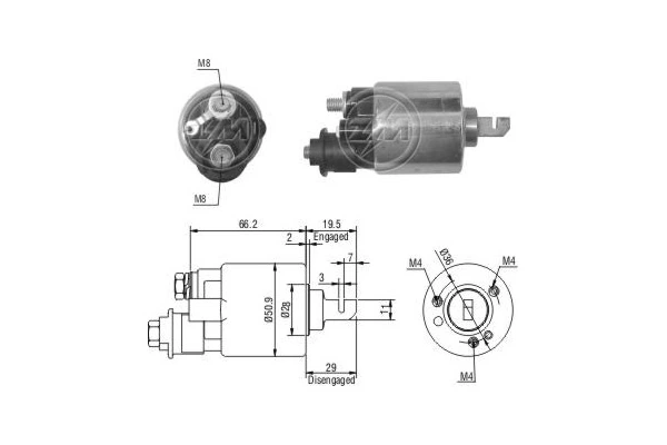 Втягивающее реле стартера SS9015 AS/Auto Storm