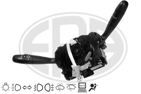 Comutador instalado na coluna da direção, montado Peugeot 307 3A, 3C