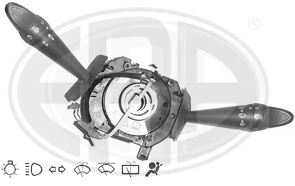 Comutador instalado na coluna da direção, montado Fiat Brava 182