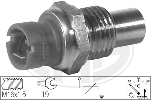 Sensor de temperatura do fluido de esfriamento Alfa Romeo Giulietta 116